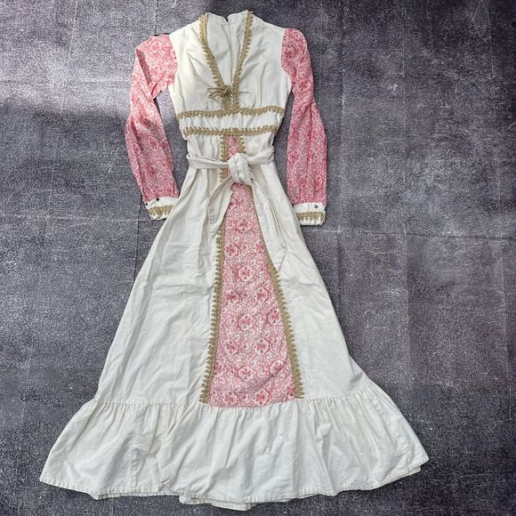 Gunne Sax Dresses & Skirts - Women's Vintage 70s Gunne Sax Prairie Cotton Floral Maxi Cottagecore Dress Sz XS